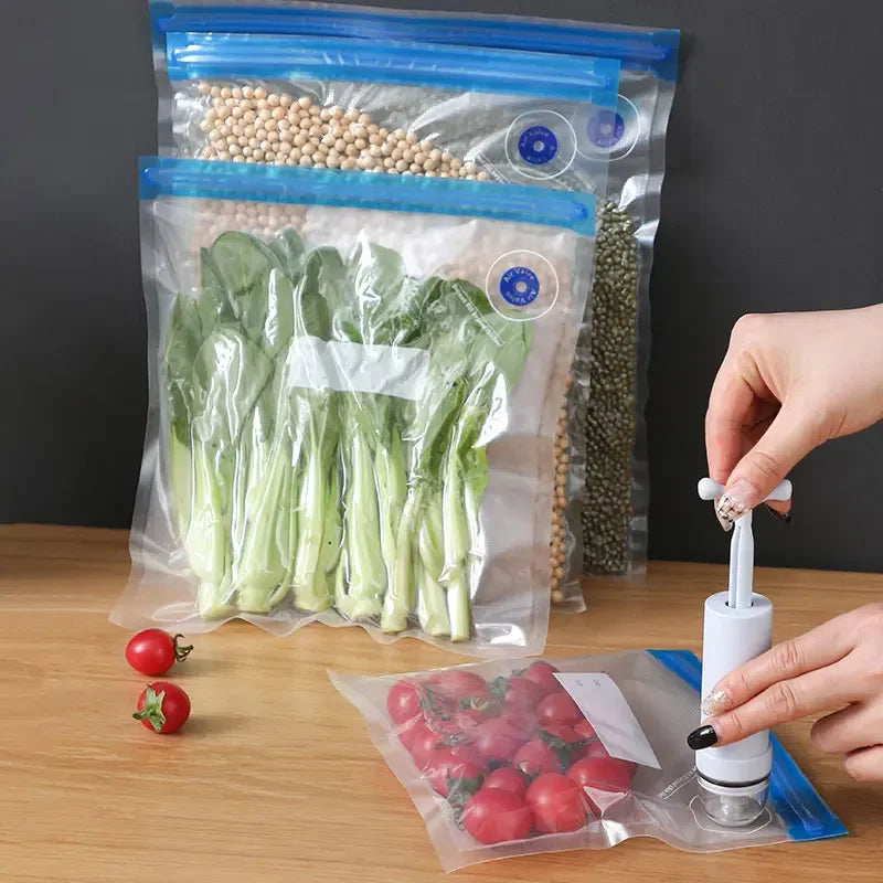 Rechargeable Food Vacuum Sealer Kit with Reusable Bags