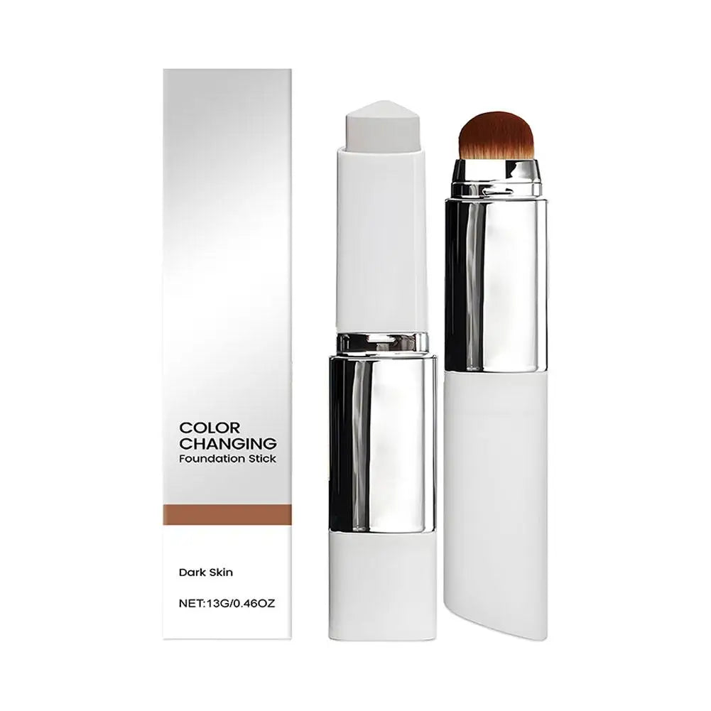 2-in-1 Color-Changing Foundation Stick with Blending Brush