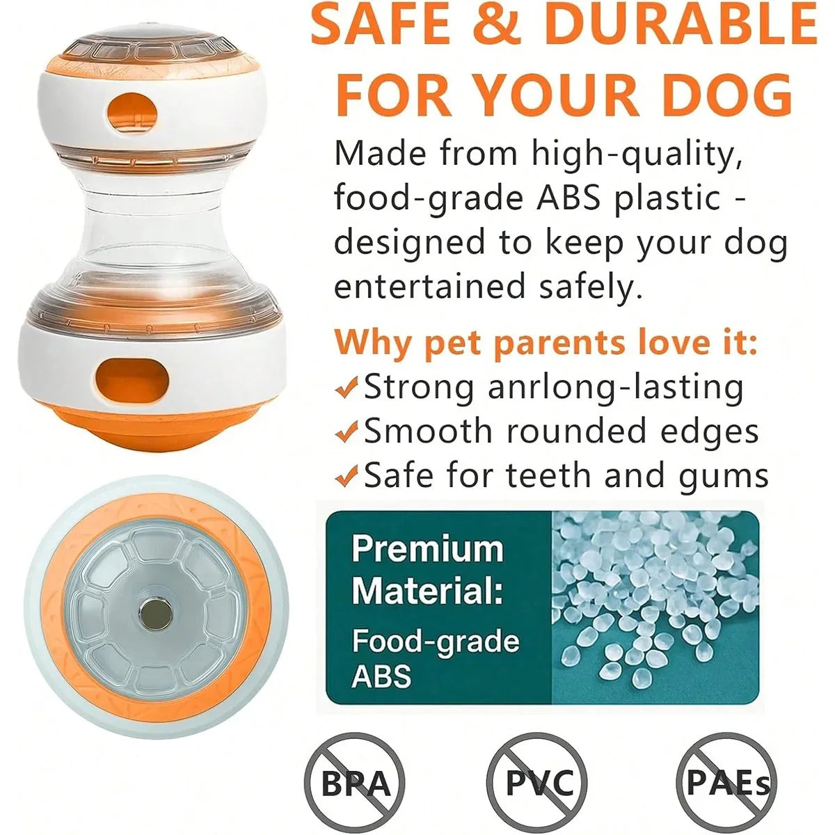 Interactive Dog Treat Dispenser & Puzzle Toy