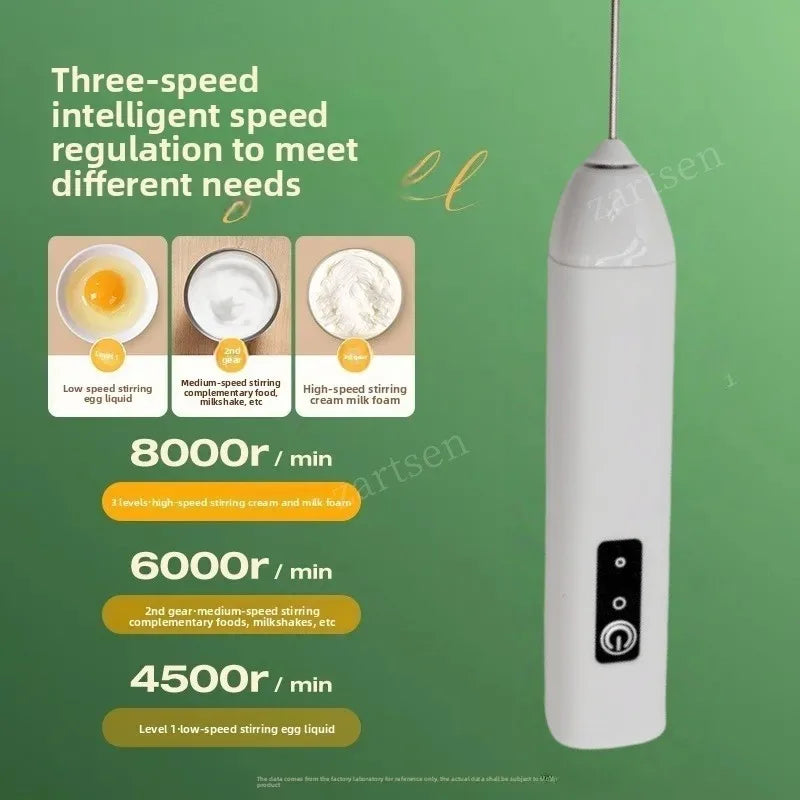 Rechargeable 3-Speed Milk Frother