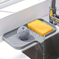 Silicone Sink Organizer Tray with Drain Spout – Large